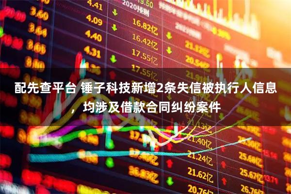配先查平台 锤子科技新增2条失信被执行人信息，均涉及借款合同纠纷案件
