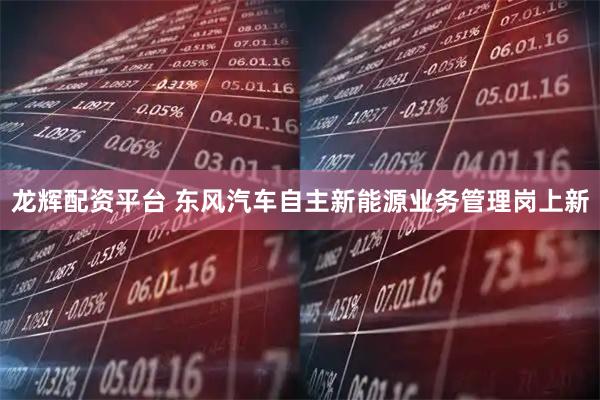 龙辉配资平台 东风汽车自主新能源业务管理岗上新